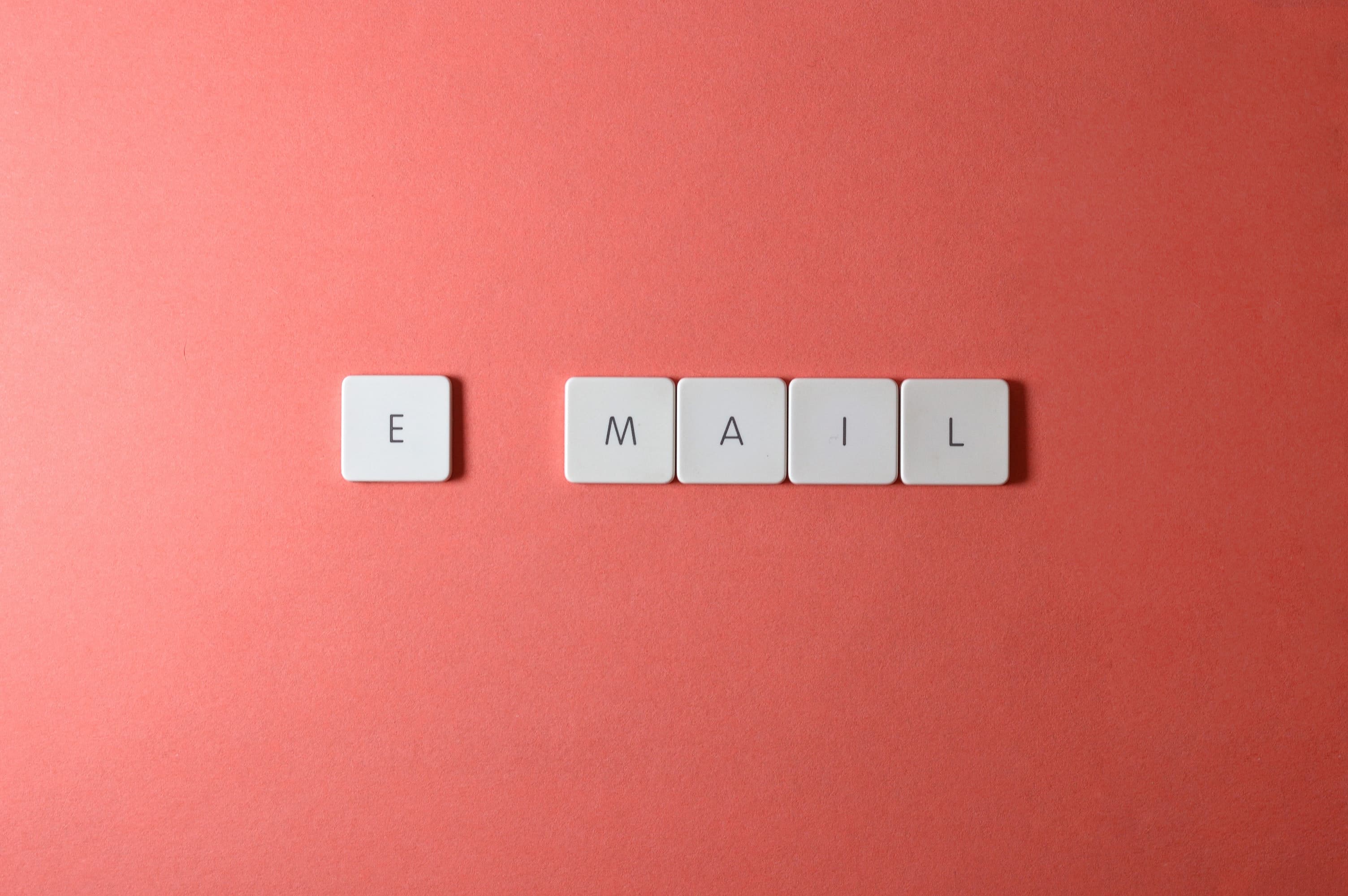 email spelled with keyboard keys